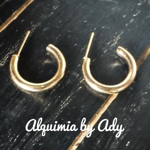 Alquimia by Ady Gold Hoop Earrings - Picture 1 of 9